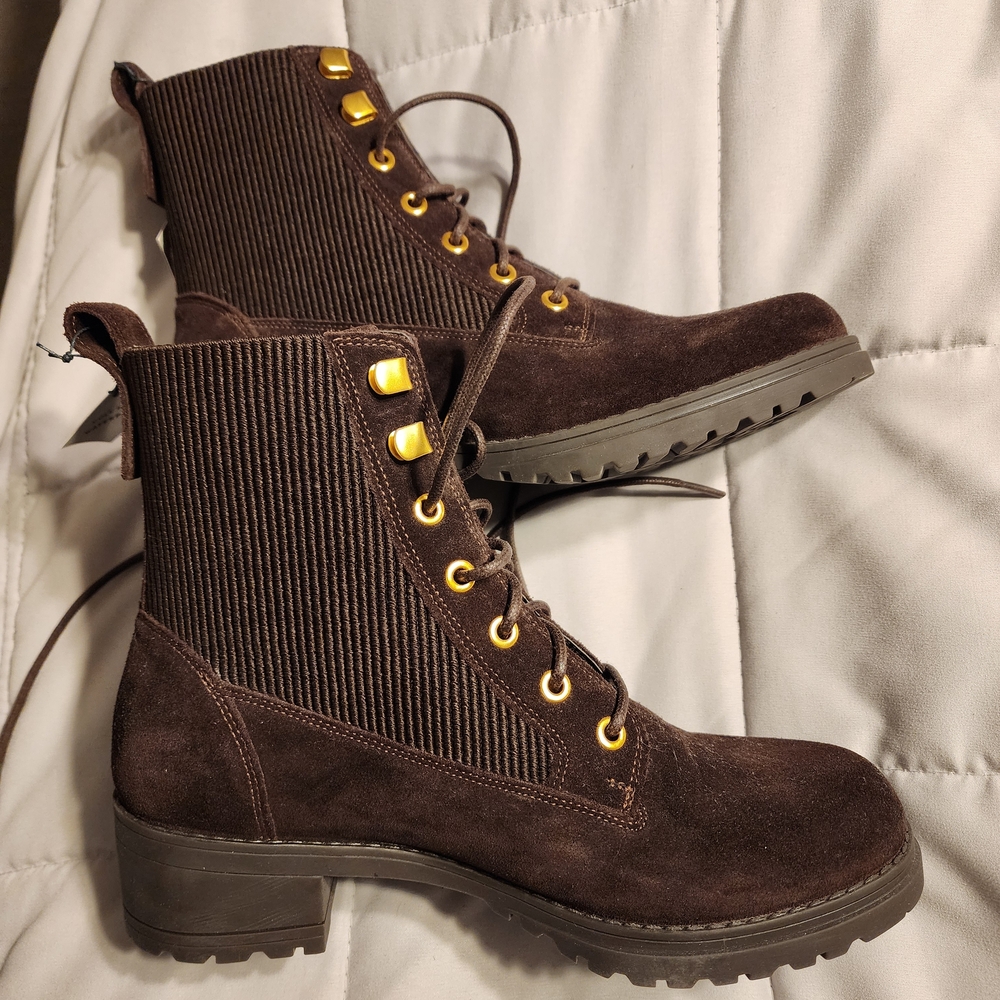 NWT Cole Haan Waterproof Brown Lace-Up Ankle Boots